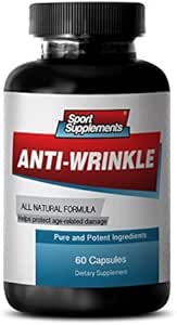 [BRSWKFQZCIGG2F3C] Resveratrol Supplements - Anti-Wrinkle Pills - Prevents Premature Aging of Cells, Anti Aging Supplement, Alpha lipoic Acid, Collagen, Aloe Vera Gel, hyaluronic Acid, Turmeric, 1 Bottle 60 Capsules