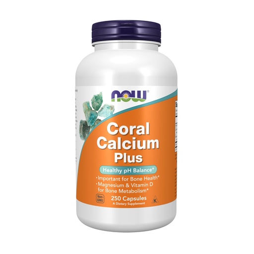 [BRSWIY32BQNBS3D2] NOW Foods Supplements, Coral Calcium Plus, Bone Health*, Healthy pH Balance*, 250 Veg Capsules