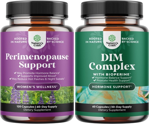 [BRSROCDQBEFWCC3F] Maca Root Vitex Berry və Bioperine ilə Black Cohosh və Pure DIM Supplement ilə Qadınlar üçün Tam Perimenopause Supplement - Broccoli Florets ilə Diindolylmethane Testosteron Kompleksi