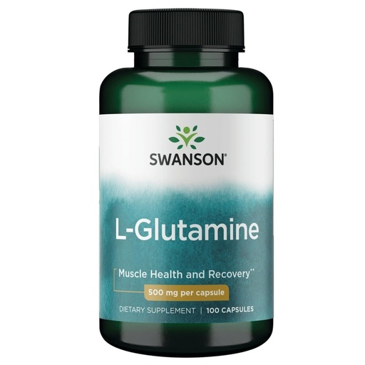 [BRSWKFABBJ7RCC32] Swanson Amino Acid L-Glutamine 500 Milligrams 100 Capsules