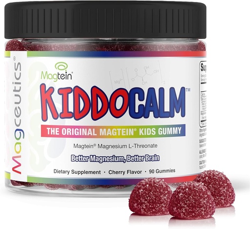 [BRSRMAL6OV5QYCL2] KiddoCalm Magnesium Gummies - Magtein Magnesium L-Threonate Gummy for Kids, Focus, Calm, Sleep, Attention & Brain Health Support Supplement for Children - 90 Vegan Gummies