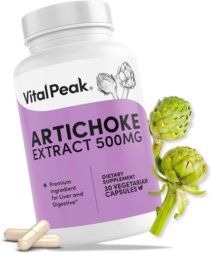 [BRSRACT6O55GCHLU] Artichoke 500 mg Supplement - Liver Health & Digestive Support üçün Potent Artichoke Ekstraktı - Artichoke Leaf Özü Enerji & Focus - 30 Kapsül