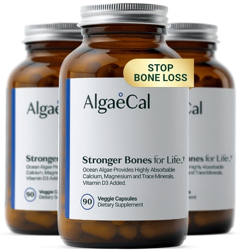 [BRSRMY3RDJ4BUEQV] ALGAECAL - Plant Based Calcium Supplement for Women & Men - Organic Calcium 750mg with Vitamin D3 1000 IU, 13 Minerals for Bone Strength, Bone Health Support, 90 Veggie Caps (3 Packs)