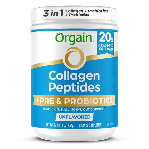 [BRSROCA2OQFRUCY7] Orgain 20g Collagen Peptides + Prebiotic & Probiotics Powder, 1lb