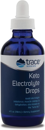 [BRSWGFAQCVYBYCI3] Trace Minerals Keto Electrolyte Drops - 지원 근육 & Nerve 건강 - Aid Hydration & Fitness에 전해질 영양 보충 - 마그네슘과 운동 보충 - 4 fl oz (24 서빙)