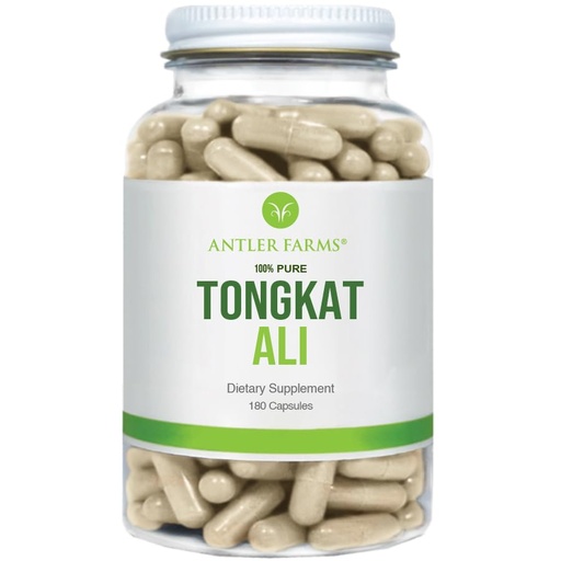[BRSRO23QCQNAI3LB] Antler Farms - 100% Pure Tongkat Ali Extract 200:1, 180 Capsules, 500mg - Eurycoma Longifolia Slow Grown Aged Roots from Indonesia – Men’s Health Support, Vegan, Gluten, Soy and Dairy Free