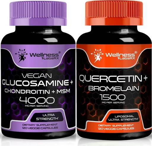 [BRSRAEIOBABROCTX] WELLNESS LABSRX Glucosamine Chondroitin MSM | Quercetin with Bromelain Capsules