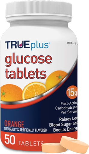 [BRSWKFD7PIMBA3DY] TRUEplus® Glucose Tablets, Orange - 50ct