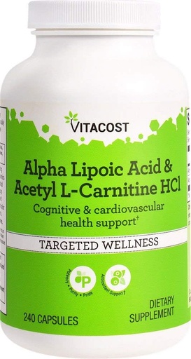 [BRSWIYL7CV7RGGAV] Vitacost Alpha Lipoic Acid & Acetyl L-Carnitine HCl -- 1,600 mg per serving - 240 Capsules by Vitacost Brand