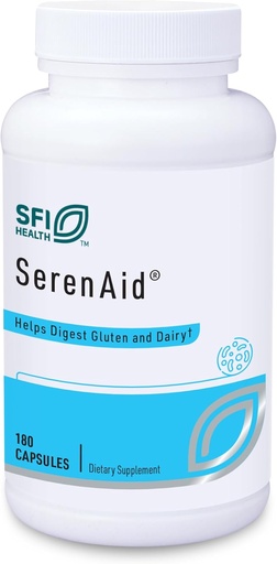[BRSWIYIQCMDWKELA] Klaire Labs SFI Health SerenAid - Vegetarian Multi Digetical Enzymes Suplemes with DP-IV Activity & Lactase - Enzyme Blend to Dued Gluten & Dairy Breakdown