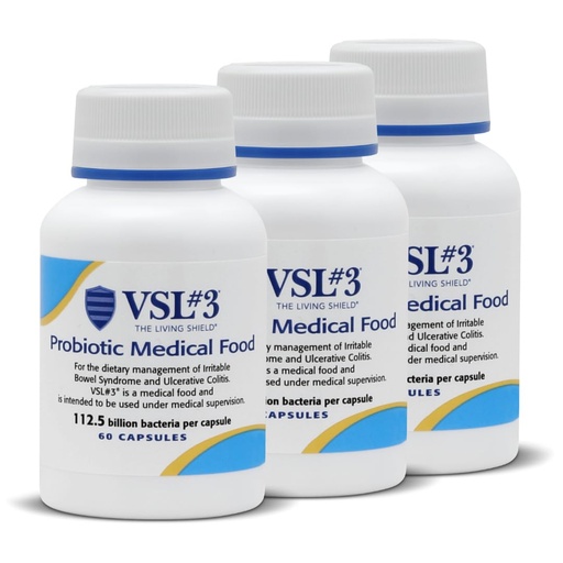 [BRSRMBIBBF4B4CQ4] VSL#3® Probiotics for Digestive Health, IBS & UC Symptoms - 112.5B CFUs, High-Potency, Multi-Strain, Live, Refrigerated Probiotic, Medical Food for Gut Health Support in Men & Women, 180 Capsules