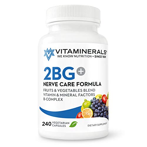 [BRSWGGQECEHAOG3F] Vitaminerals 2BG+™ B Complex Immune Support High Potency B Complex | Fruits & Veggies Blend | 240 Veggie Caps