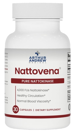 [BRSWIFACC5YAYEDK] Arthur Andrew Medical - Nattovena, Pure Nattokinase, Circulatory and Heart Health, Vegan, Non-GMO, 30 Capsules