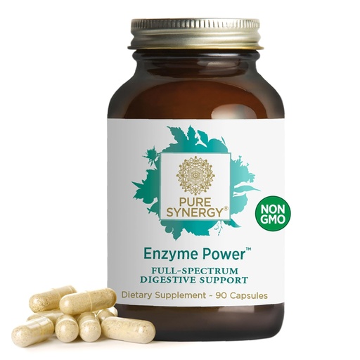 [BRSWGGQPBEMGKAD3] PURE SYNERGY Enzyme Power | Digestive Enzyme Supplement | Digestive Health Enzymes with Nattokinase, Bromelain, and Serrapeptase | for Digestive and Gut Health (90 Capsules)