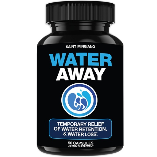 [BRSROAIKOQCBEFAY] Water Away - Diuretic Water Pills - Retention and Flushing, Aids in Water Relief & Water Loss for Swollen Ankles Feet, Legs or Bloating - Fast Acting Water Away Pills for (90 Capsules)