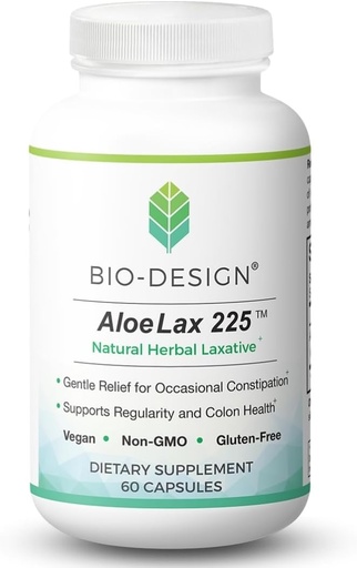 [BRSWG2YQAAFBGF3U] Aloe Lax 225 Natural Herbal Laxative - Gentle Relief for Occasional Constipation, Gas, &quot; Bloating with 225 mg Natural Aloe Ferox - Supports Bowel Regularity &quot; Colon Health - 60 Capsules