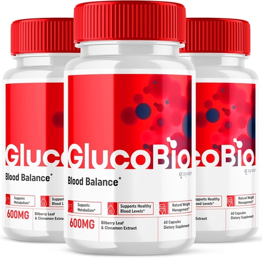 [BRSRAGADDEHQ4ADP] (3 Pack) Capsules Glucobio, Gluco Bio Advanced Glyco Support Formula Pills, Glucobio Extra Strength Supplement, Glucobio Natural Ingredients Glycogen Support, Gluco Bio Glycogen Reviews (180 Capsules)
