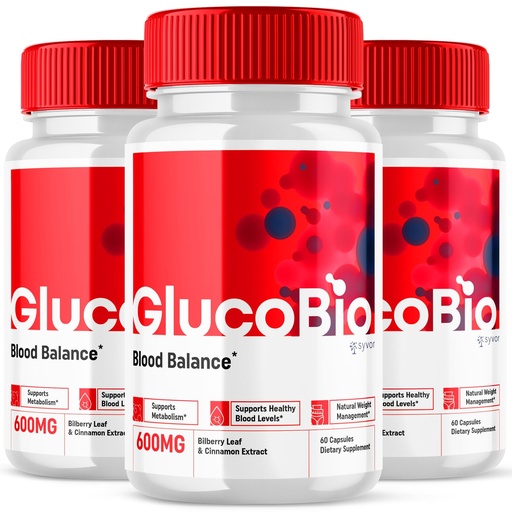 [BRSRAGADDEHQ4ADP] (3 Pack) Glucobio Capsules, Gluco Bio Advanced Glyco Support Formula Pills, Glucobio Extra Strength Supplement, Glucobio Natural Ingredients Glycogen Support, Gluco Bio Glycogen Reviews (180 Capsules)