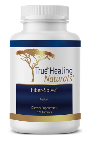 [BRSWYHARCQHBSDY7] True Healing Naturals - Fiber-Solve - Prebiotic Supplement - 2,000 mg of Prebiotic - 120 Capsules