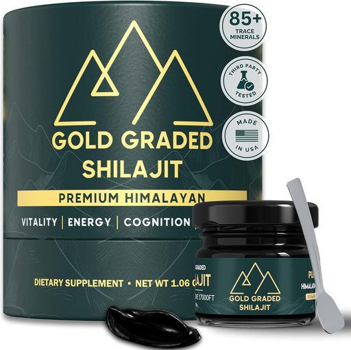 [BRSROBQNOZ7AIFY7] Shilajit Resin | 500mg High Potency, Shilajit Pure ההימלאיה אורגנית, 85+ Trace מינרלים & Fulvic Acid | שילאג'יט עבור אנרגיה & Immune Support | Gold Class Shilajit, Shilajit for Men & Women | 30gvic Acid
