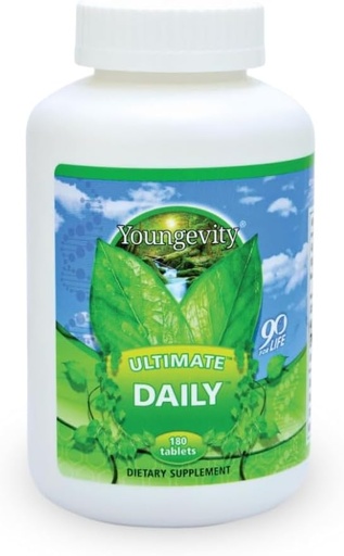[BRSWIZAZC4BRQ236] Youngevity Ultimate Daily Mega Multivitamin - 20+ Vitamins and Minerals w/ CoQ10 - Vitamins A, C, D, E, Zinc, Folate, Selenium, Calcium, Chromium, and More - High Absorption -180 Tablets (Pack of 1)