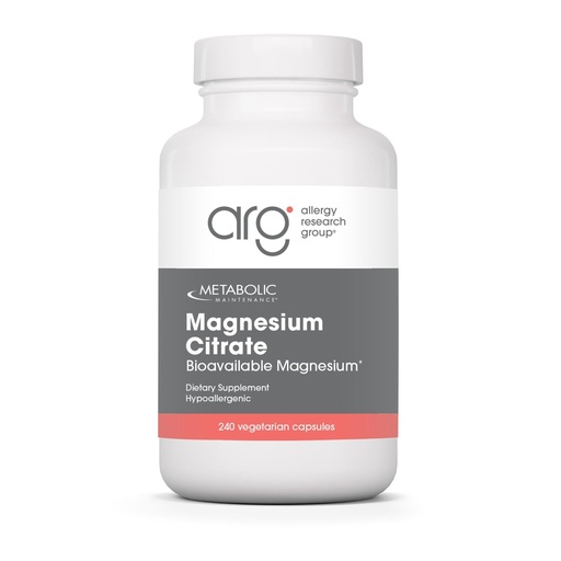 [BRSWIYQHAEIAI3A7] Metabolic Maintenance Magnesium Citrate Capsules - Magnesium Supplement for Calm, Sleep, Muscle & GI Support - with Vitamin C (240 Capsules)