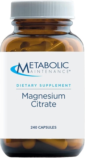 [BRSWIYQHAEIAI3A7] Metricive Magnesium Cittember Capsules - Magnesium Supplement for supplement, sleep, both & GI รองรับ - ด้วยวิตามิน C (240 Capsoles)