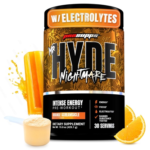 [BRSRA2QOAEOQA3I6] ProSupps Mr. Hyde Nightmare Pre Workout Powder with Caffeine & Beta Alanine - Preworkout for Intense Energy, Mental Focus & Performance - Gym & Fitness Supplements (Orange Creamsicle, 30 Servings)