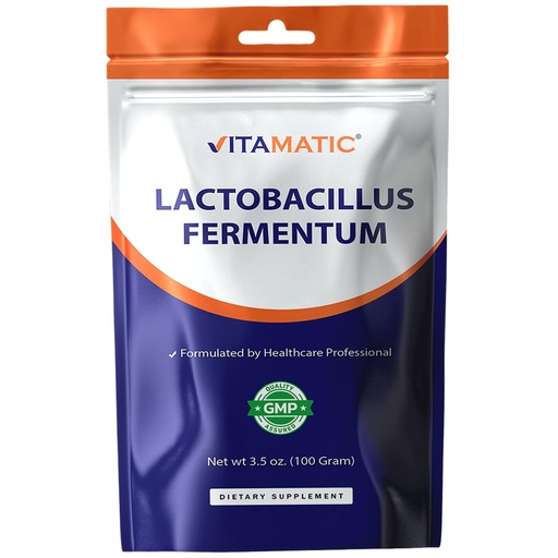 [BRSRAYIDOIPGKHY7] Vitamatic Lactobacillus Fermentum Probiotic Powder - Digestive Health Support - 100 Gram (3.5 OZ) - 100 Servings