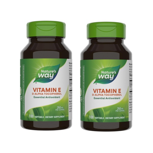 [BRSWGBT4AR7GK2D4] Nature's Way Vitamin E 400 IU, 100 Softgels, Pack of 2