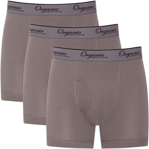 [BRSW2GQODEJQ2GYZ] Organic Signatures 3- pack Soft Comfortable Mens 100% Organic Cotton Boxer Briefs