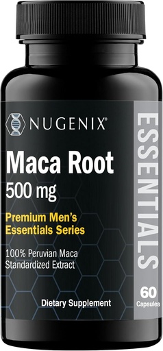[BRSROZD7AUFB4CI6] Nugenix Essentials Maca Root Powder Capsules - 100% Peruvian Maca Extract, Peruvian Ginseng, MacaPrime - 60 Count