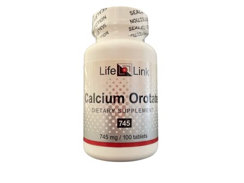 [BRSWIYT3PMCAMELI] LifeLink's Calcium Orotate | 745 mg x 100 Tablets | Bone Health, Cardiovascular Support | Gluten Free & Non-GMO | Made in The USA