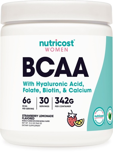 [BRSWGGAYOIPAGYA4] Nutricost BCAA for Women (Strawberry Lemonade, 30 Servings) - Formulated Specifically for Women - Non-GMO and Gluten-Free