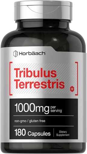 [BRSRMHD7CV5AAFIZ] Horbaach Tribulus Terrestris for Men  готварска храна за мъже - 1000mg - 180 капсули