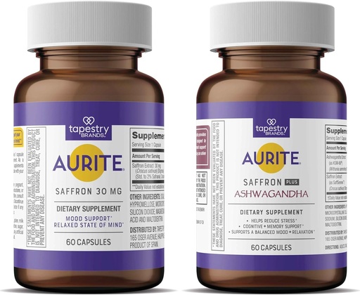 [BRSRA2QCCIBQGDY3] Saffron Ashwagandha & Saffron Supplement Bundle | Stress Management, Mood Support, Long-Term Memory. Vegetarian Friendly, Non-GMO, Gluten-Free, Soy-Free