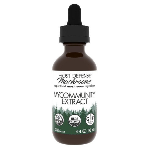 [BRSWKHQTDINBKGTY] Host Defense MyCommunity Extract - 17 Species Blend Mushroom Supplement for Immune Support - Extract with Lion's Mane, Reishi. Chaga, Cordyceps, Turkey Tail & More - 4 fl oz (120 Servings)