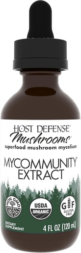 [BRSWKHQTDINBKGTY] Peremeeskaitse MyCommunity Väljavõte - 17 liiki Blend Seenelisa immuunsüsteemi toetuseks - Väljavõte Lion's Mane, Reishi. Chaga, Cordyceps, Turkey Sail & More - 4 fl oz (120 Servings)*