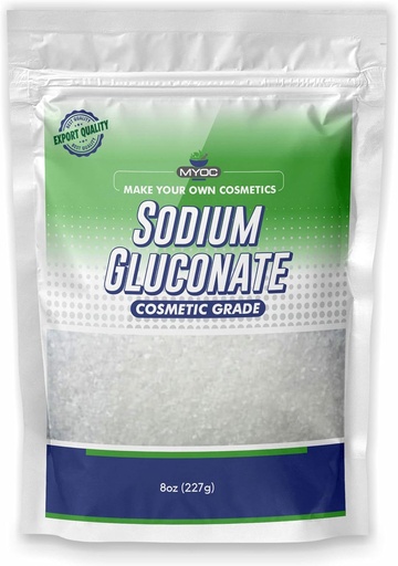 [BRSRMCAZCVYRM2D3] Sodium Gluconate Powder – 227 Gm (8 Oz), Pure Sodium Gluconate for Skin, Sodium Gluconate Cosmetic Grade, Sodium Gluconate for Soap Making, Sodium Gluconate for Cosmetic, Sodium Gluconate Bulk
