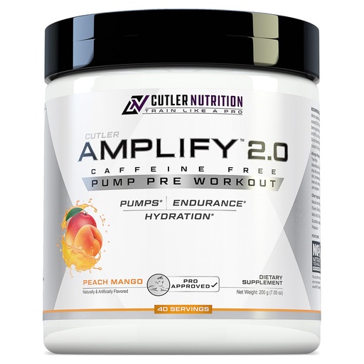 [BRSWGGDQBYNGAETP] Cutler Nutrition Amplify Pump Pre Workout Caffeine Free Nitric Oxide Booster containing Arginine and Citrulline Pre-Workout for Maximum Pumps