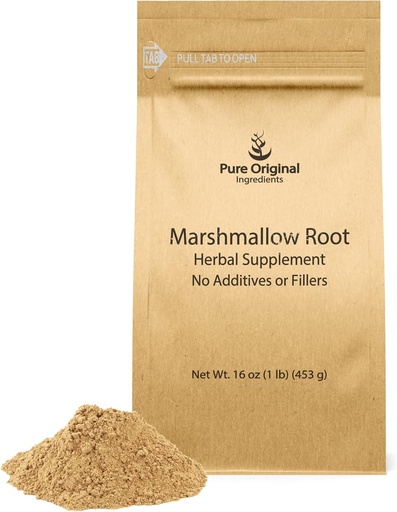 [BRSRMBITDEMWCYDL] PURE ORIGINAL INGREDIENTS Marshmallow Root Extract (1 lb), Powder, Herbal Supplement
