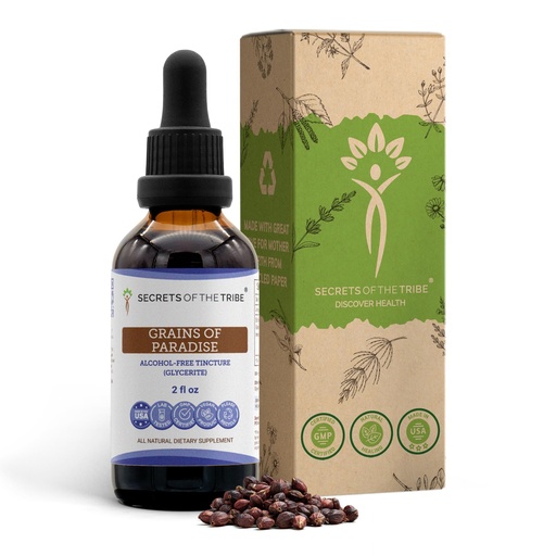 [BRSRMYI6O4BQGG37] Grains of Paradise Tincture Alcohol-Free Liquid Extract, Grains of Paradise (Aframomum melegueta) Dried Seeds (2 FL OZ)