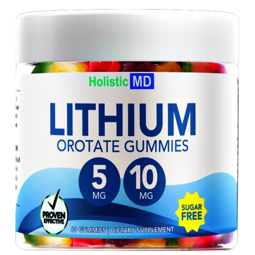 [BRSRAZI5CUFWGETV] Lithium Orotate 5mg 10mg | for Men Women Kids | Lithium Orotate clinically Studied Chelated High Biovalable | 3 Flavors Sugar Free Vegan Gummies 60 ct