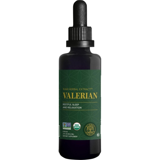 [BRSWGCQZAQBBOC34] Global Healing Organic Valerian Root Extract Liquid Supplement - Raw Herbal Extract for Healthy Relaxation, Sleep & Calm -Alternative to Valerian Root Capsules for Bioavailability - 2 Fl Oz