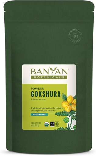 [BRSWI2Y5AZ7RGCQV] Banyan Botanicals Gokshura Powder – Organic Gokshura Fruit (Tribulus Terrestris) Powder – Men's Vitality Supplement – Supports Urinary Health* – 1⁄2 lb. – Non-GMO Sustentably Sourced Vegan