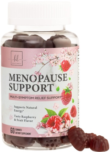 [BRSRMEDRAAORAALV] Menopause Supplements for Women Gummies - Complete Natural Mild Hot Flashes & Night Sweats Support, 16 in 1 Multi-Benefit Female Menopause Relief Gummy, Support for Balance & Energy - 60 Gummies