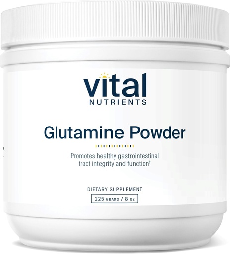 [BRSWIYQFPIGWAADI] Vital Nutrients Glutamine Powder - Healthy Gastrointestinal Tract Function - Gluten, Dairy, Soy Free - Non-GMO - 225g/8 oz L-Glutamine Powder
