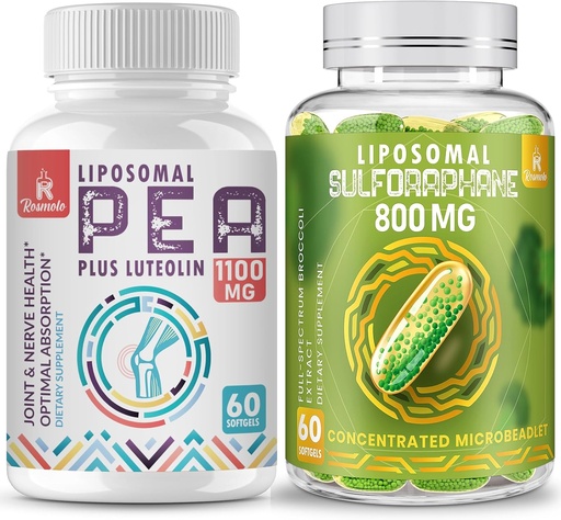 [BRSROHQZPMBGA33O] Liposomal Palmitoylетаноламид 1000 mg + Dual- Delivery 800mg Liposomal Sulforaphane, повишена абсорбция и бионаличност