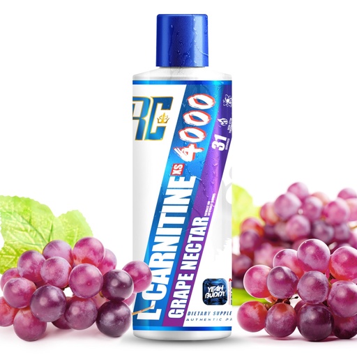 [BRSRAHAYOF5A4A3H] Ronnie Coleman Signature Series L Carnitine XS 4000 Liquid, Stimulant Free, Sugar Free, Zero Carbs, Lean Muscle Strength Support for Men & Women, 16 Oz, Grape Nectar