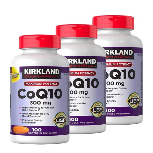 [BRSWKFAQDJ5BS2QV] Kirkland Signature CoQ10 300 mg., 100 Softgels (3 Pack)